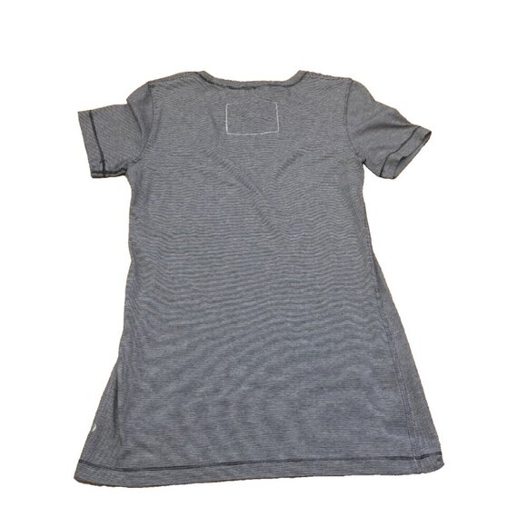 Lululemon Every Yogi Short Sleeve Tee Wee Stripe White Black Womens Sz 8 - Picture 6 of 9